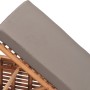 Tumbona con cojín madera maciza de teca gris oscuro de vidaXL, Tumbonas - Ref: Foro24-316038, Precio: 258,59 €, Descuento: %