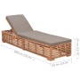 Tumbona con cojín madera maciza de teca gris oscuro de vidaXL, Tumbonas - Ref: Foro24-316038, Precio: 258,59 €, Descuento: %