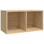 Caja para discos de vinilo madera contrachapada 71x34x36 cm de vidaXL, Almacenamiento para CD y DVD - Ref: Foro24-800120, Pre...