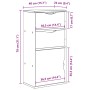 Mueble auxiliar con cajones ODDA blanco 40x24x79 cm madera pino de , Aparadores - Ref: Foro24-4103598, Precio: 69,59 €, Descu...