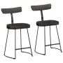 Taburetes de barra 2 uds negro 49x43x79 cm madera maciza mango de , Taburetes de cocina - Ref: Foro24-4013517, Precio: 118,41...