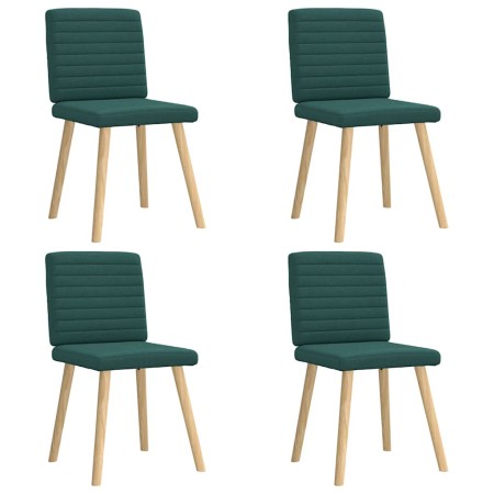 Sillas de comedor 4 unidades tela verde oscuro de , Sillas de comedor - Ref: Foro24-3315279, Precio: 200,81 €, Descuento: %