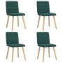 Sillas de comedor 4 unidades tela verde oscuro de , Sillas de comedor - Ref: Foro24-3315279, Precio: 200,81 €, Descuento: %
