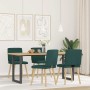 Sillas de comedor 4 unidades tela verde oscuro de , Sillas de comedor - Ref: Foro24-3315279, Precio: 200,81 €, Descuento: %