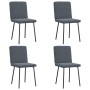 Sillas de comedor 4 unidades terciopelo gris oscuro de , Sillas de comedor - Ref: Foro24-3315287, Precio: 167,62 €, Descuento: %