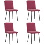 Sillas de comedor 4 unidades terciopelo rojo tinto de , Sillas de comedor - Ref: Foro24-3315291, Precio: 165,03 €, Descuento: %