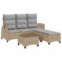 Juego de sofás de jardín en forma de L con cojines 3 pzas beige de , Conjuntos de jardín - Ref: Foro24-3328641, Precio: 394,6...