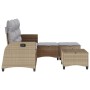 Juego de sofás de jardín en forma de L con cojines 3 pzas beige de , Conjuntos de jardín - Ref: Foro24-3328641, Precio: 394,6...