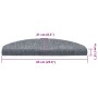 Alfombrilla autoadhesiva escalera 30 uds gris claro 65x21x4 cm de , Alfombrillas para escalones - Ref: Foro24-3365658, Precio...