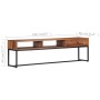 Mueble para TV madera maciza de acacia 160x30x45 cm en Muebles TV | Comprar online en Foru.es