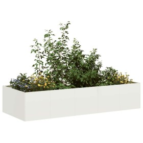 Jardinera acero blanco 200x80x40 cm de , Maceteros y jardineras - Ref: Foro24-860753, Precio: 131,50 €, Descuento: %
