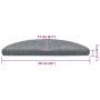 Alfombrilla autoadhesiva escalera 20 uds gris claro 56x17x3 cm de , Alfombrillas para escalones - Ref: Foro24-3365670, Precio...