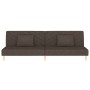 Sofá cama de 2 plazas con dos almohadas tela marrón de , Sofás - Ref: Foro24-375891, Precio: 227,59 €, Descuento: %