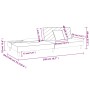 Sofá cama de 2 plazas con dos almohadas tela marrón de , Sofás - Ref: Foro24-375891, Precio: 227,59 €, Descuento: %