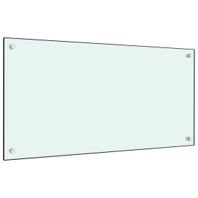 Protección salpicaduras cocina vidrio templado blanco 80x40 cm de vidaXL, Herramientas y utensilios de cocina - Ref: Foro24-2...