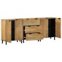 Aparadores 3 piezas madera maciza mango marrón 60x33x75 cm de , Taquillas y armarios de almacenamiento - Ref: Foro24-3310005,...