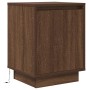 Mesillas de noche con luces LED 2 uds roble marrón 38x34x50 cm de , Mesitas de noche - Ref: Foro24-861278, Precio: 87,27 €, D...