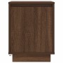 Mesillas de noche con luces LED 2 uds roble marrón 38x34x50 cm de , Mesitas de noche - Ref: Foro24-861278, Precio: 87,27 €, D...