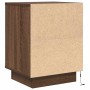 Mesillas de noche con luces LED 2 uds roble marrón 38x34x50 cm de , Mesitas de noche - Ref: Foro24-861278, Precio: 87,27 €, D...
