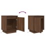 Mesillas de noche con luces LED 2 uds roble marrón 38x34x50 cm de , Mesitas de noche - Ref: Foro24-861278, Precio: 87,27 €, D...