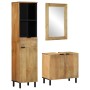 Conjunto de muebles de baño 3 uds marrón madera maciza de mango de , Muebles de baño - Ref: Foro24-3310007, Precio: 388,86 €,...
