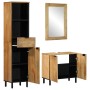 Conjunto de muebles de baño 3 uds marrón madera maciza de mango de , Muebles de baño - Ref: Foro24-3310007, Precio: 388,86 €,...