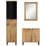Conjunto de muebles de baño 3 uds marrón madera maciza de mango de , Muebles de baño - Ref: Foro24-3310007, Precio: 388,86 €,...