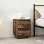 Mesillas de noche con luces LED 2 uds roble ahumado 38x34x50 cm de , Mesitas de noche - Ref: Foro24-861292, Precio: 94,49 €, ...