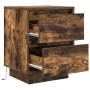 Mesillas de noche con luces LED 2 uds roble ahumado 38x34x50 cm de , Mesitas de noche - Ref: Foro24-861292, Precio: 94,49 €, ...