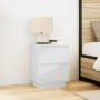 Mesillas de noche con luces LED 2 uds blanco 38x34x50 cm de , Mesitas de noche - Ref: Foro24-861284, Precio: 96,75 €, Descuen...