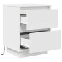 Mesillas de noche con luces LED 2 uds blanco 38x34x50 cm de , Mesitas de noche - Ref: Foro24-861284, Precio: 96,75 €, Descuen...