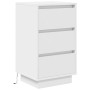 Mesilla de noche con luces LED blanca 38x34x65 cm de , Mesitas de noche - Ref: Foro24-861301, Precio: 75,49 €, Descuento: %