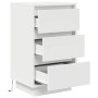 Mesilla de noche con luces LED blanca 38x34x65 cm de , Mesitas de noche - Ref: Foro24-861301, Precio: 75,49 €, Descuento: %