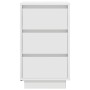 Mesilla de noche con luces LED blanca 38x34x65 cm de , Mesitas de noche - Ref: Foro24-861301, Precio: 75,49 €, Descuento: %