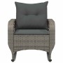 Silla mecedora de jardín con cojines ratán sintético gris de , Sillas de jardín - Ref: Foro24-4104195, Precio: 113,86 €, Desc...