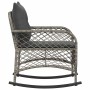 Silla mecedora de jardín con cojines ratán sintético gris de , Sillas de jardín - Ref: Foro24-4104195, Precio: 113,86 €, Desc...