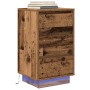 Mesilla de noche con luces LED madera vieja 38x34x65 cm de , Mesitas de noche - Ref: Foro24-861308, Precio: 71,38 €, Descuent...