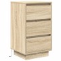 Mesilla de noche con luces LED roble sonoma 38x34x65 cm de , Mesitas de noche - Ref: Foro24-861303, Precio: 71,96 €, Descuent...