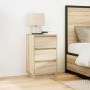 Mesilla de noche con luces LED roble sonoma 38x34x65 cm de , Mesitas de noche - Ref: Foro24-861303, Precio: 71,96 €, Descuent...