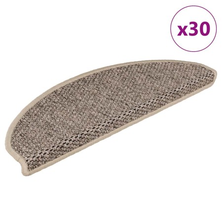 Alfombra autoadhesiva escalera sisal 30 uds beige oscuro de , Alfombrillas para escalones - Ref: Foro24-3365878, Precio: 226,...