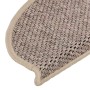 Alfombra autoadhesiva escalera sisal 30 uds beige oscuro de , Alfombrillas para escalones - Ref: Foro24-3365878, Precio: 226,...