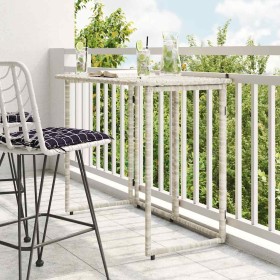 Mesa de jardín plegable gris claro 90x51x75 cm ratán sintético de , Mesas de jardín - Ref: Foro24-4108258, Precio: 82,27 €, D...