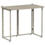 Mesa de jardín plegable gris claro 90x51x75 cm ratán sintético de , Mesas de jardín - Ref: Foro24-4108258, Precio: 82,27 €, D...