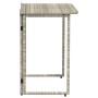 Mesa de jardín plegable gris claro 90x51x75 cm ratán sintético de , Mesas de jardín - Ref: Foro24-4108258, Precio: 82,27 €, D...