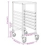 Carro con bandejas y 6 contenedores GN 39x55x87 cm de , Carros de cocina y comedor - Ref: Foro24-4108073, Precio: 117,78 €, D...