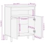 Aparador marrón 60x33x75 cm madera maciza mango de , Almacenamiento para CD y DVD - Ref: Foro24-4017745, Precio: 114,37 €, De...