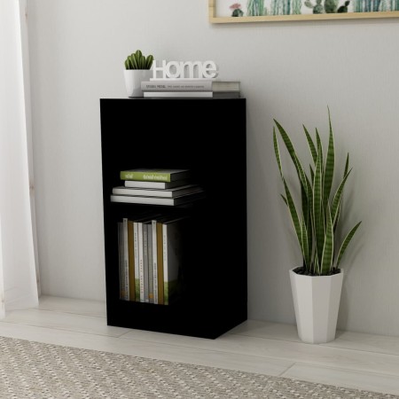 Estantería de madera de ingeniería negra 40x24x75 cm de , Librerías y estanterías - Ref: Foro24-800820, Precio: 37,55 €, Desc...