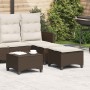 Taburetes de jardín con cojines 2 uds marrón 55x55x36 cm de , Otomanas de exterior - Ref: Foro24-4108247, Precio: 96,84 €, De...