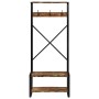 Perchero multicolor madera maciza reciclada 80x40x190 cm de , Estantes y estanterías - Ref: Foro24-4015962, Precio: 156,31 €,...