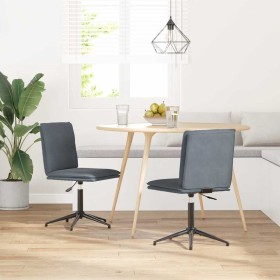 Sillas de comedor 2 unidades terciopelo gris oscuro de , Sillas de comedor - Ref: Foro24-3315368, Precio: 116,08 €, Descuento: %